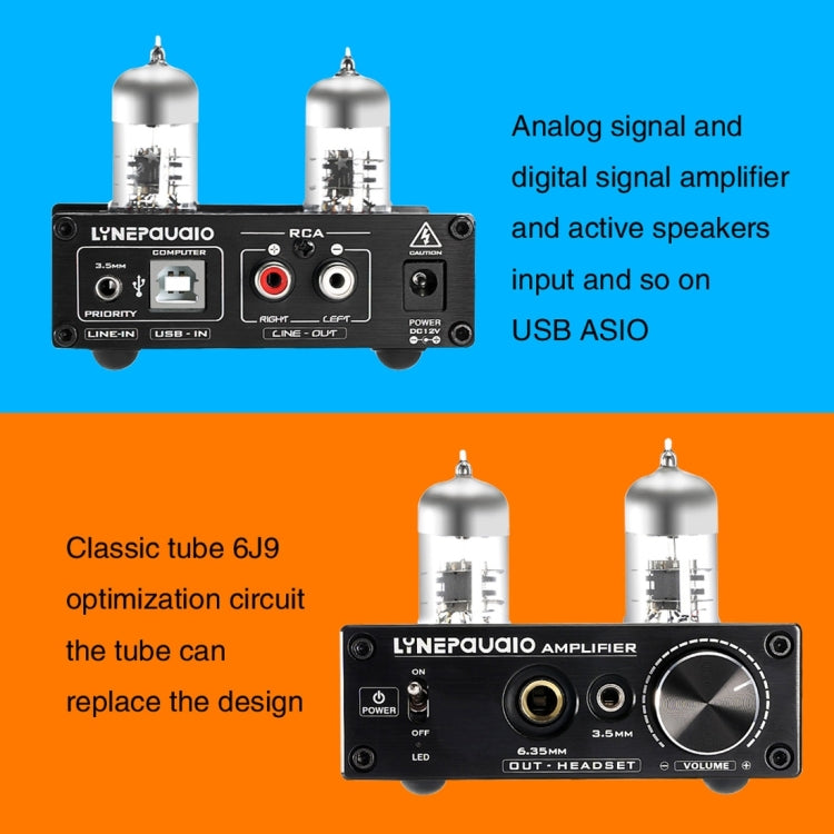 LINEPAUDIO A962 HiFi 6J9 tubo de vacío amplificador de auriculares USB ASIO tarjeta de sonido, A962