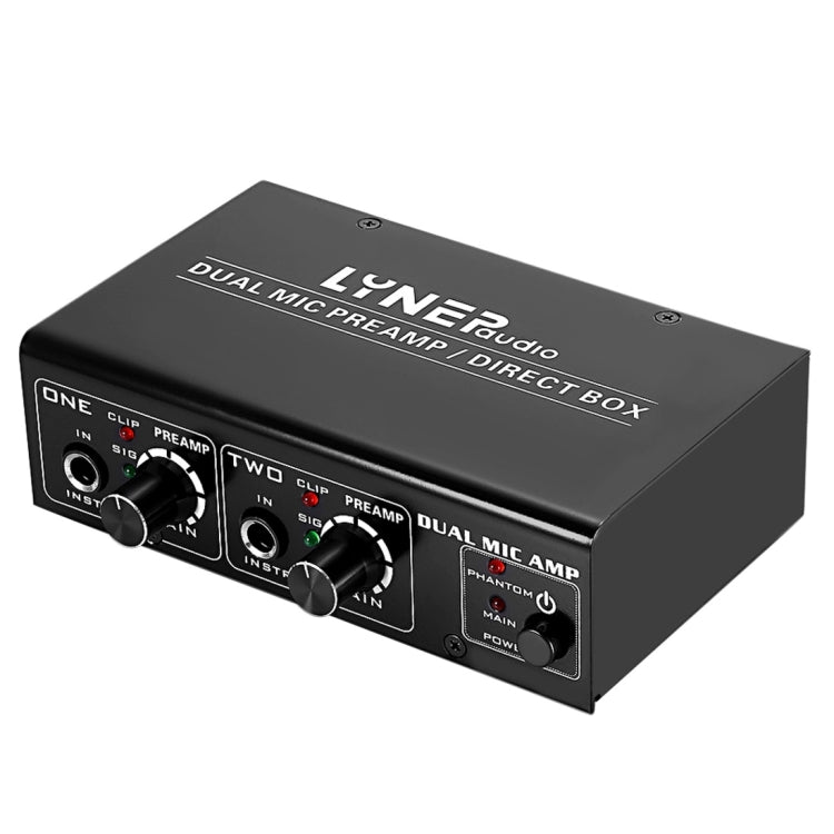 LINEPAUDIO A961 Amplificador de micrófono de 2 canales Guitarra eléctrica Amplificador de bajo eléctrico, A961