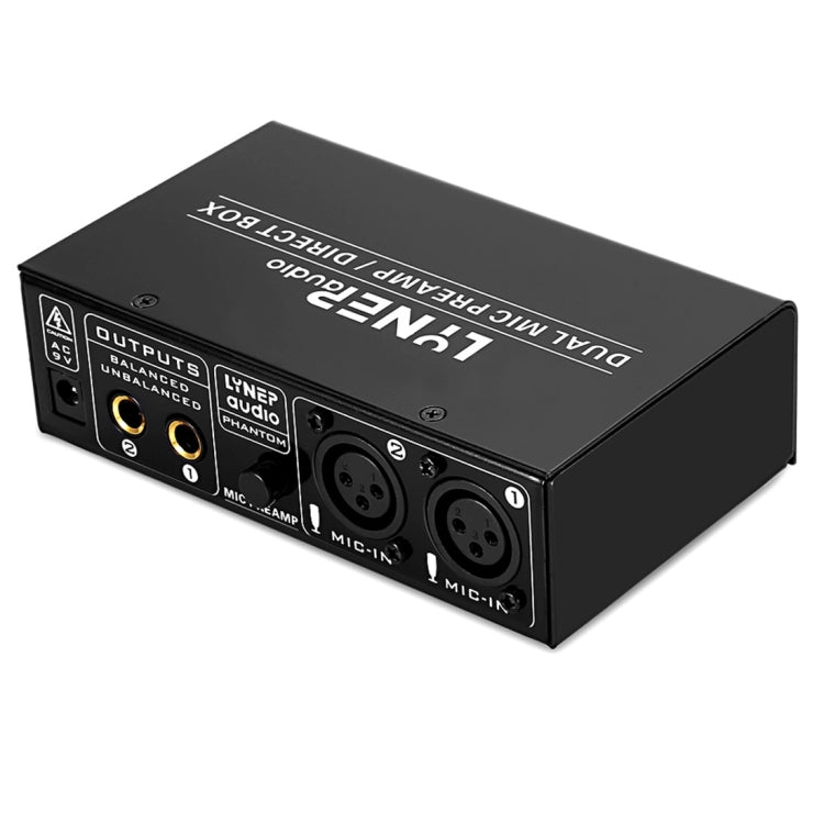 LINEPAUDIO A961 Amplificador de micrófono de 2 canales Guitarra eléctrica Amplificador de bajo eléctrico, A961