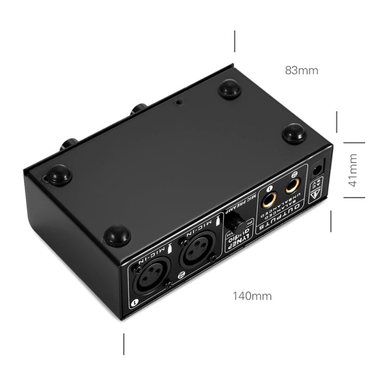 LINEPAUDIO A961 Amplificador de micrófono de 2 canales Guitarra eléctrica Amplificador de bajo eléctrico, A961