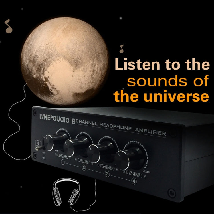 LINEPAUDIO A966 Pro Amplificador de auriculares de ocho canales Distribuidor de auriculares Amplificador de señal, A966