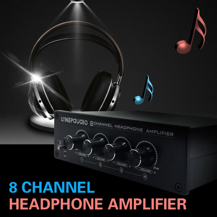 LINEPAUDIO A966 Pro Amplificador de auriculares de ocho canales Distribuidor de auriculares Amplificador de señal, A966