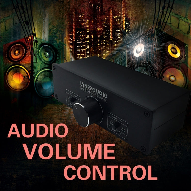 LINEPAUDIO A967 Preamplificador pasivo totalmente balanceado Altavoz activo Controlador de volumen de dos canales, A967
