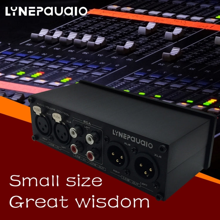 LINEPAUDIO A967 Preamplificador pasivo totalmente balanceado Altavoz activo Controlador de volumen de dos canales, A967