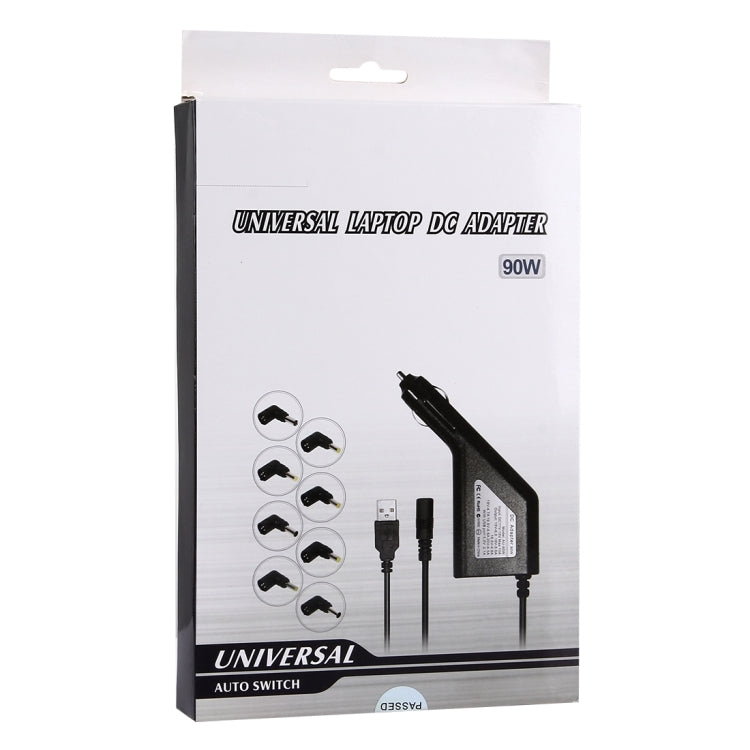Cargador universal para coche de 90 W con 8 adaptadores de corriente y 1 puerto USB para Samsung, Sony, Asus, Acer, IBM, HP, Lenovo, Car Charger