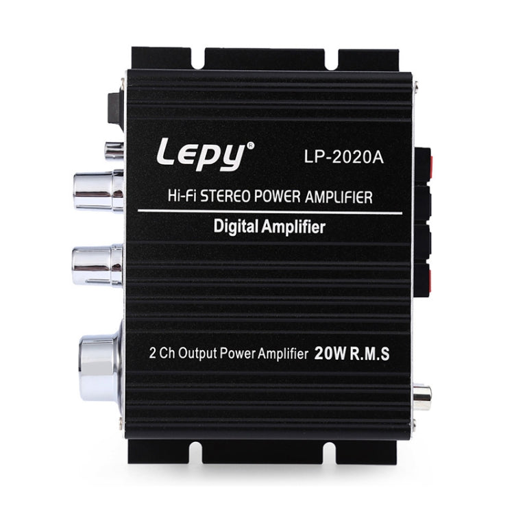 LP-2020A Audio amplificador HIFI para coche/hogar, compatible con MP3, enchufe británico con fuente de alimentación 3A, UK Plug