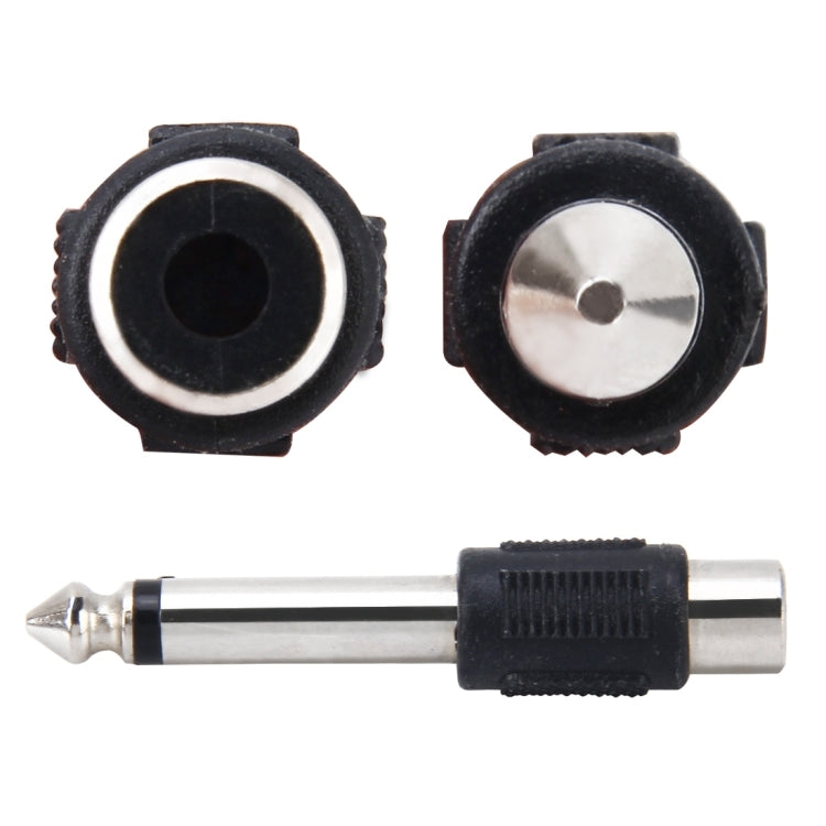 Adaptador de audio estéreo con conector macho a hembra de 6,35 mm a RCA, 6.35mm Male to RCA Female