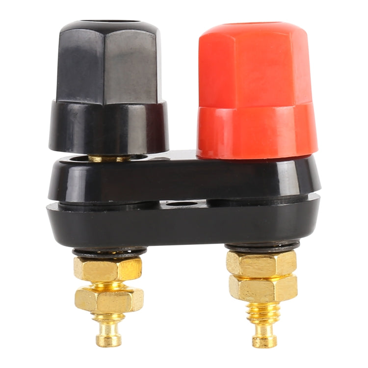 5 uds. Terminales dobles para coche, conector hexagonal rojo y negro, amplificador, Terminal, conector para altavoz