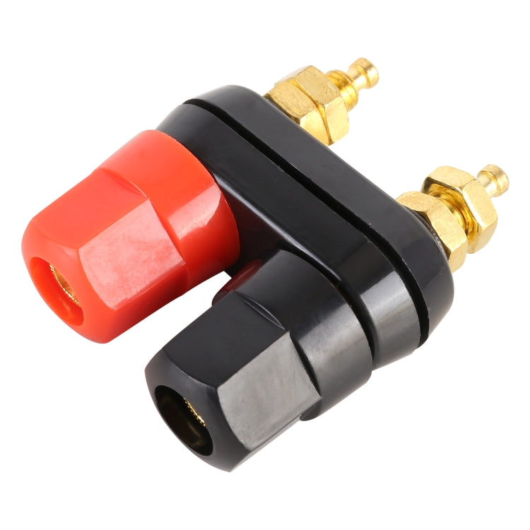 5 uds. Terminales dobles para coche, conector hexagonal rojo y negro, amplificador, Terminal, conector para altavoz