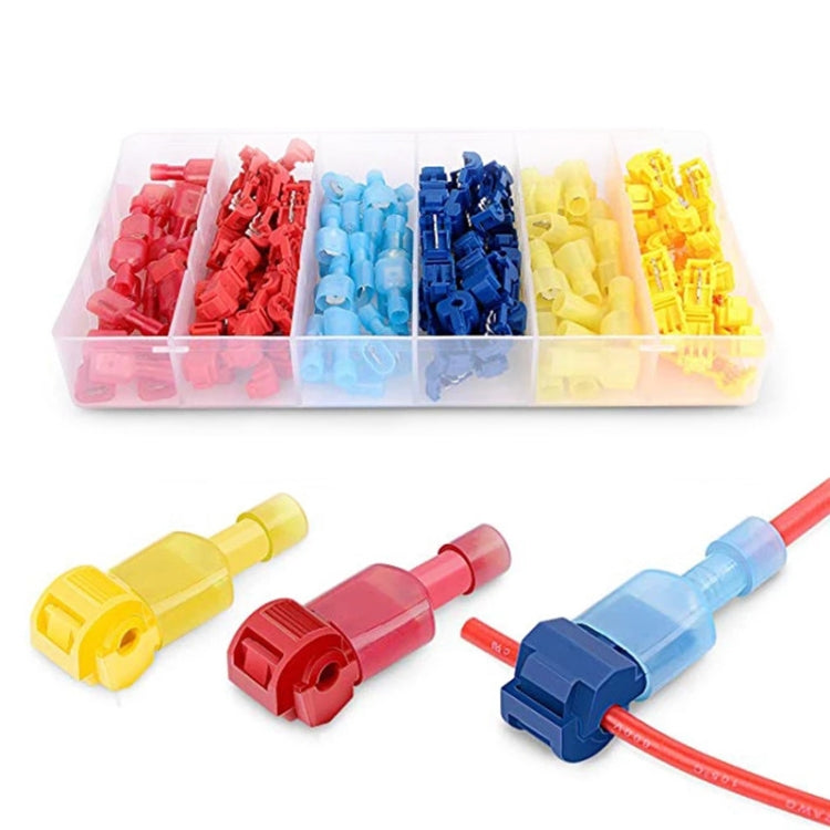 Conector de cable sin soldadura, abrazadera de empuje Universal en forma de T 120 en 1, Terminal de cableado rápido, conjunto de conectores de junta aislada