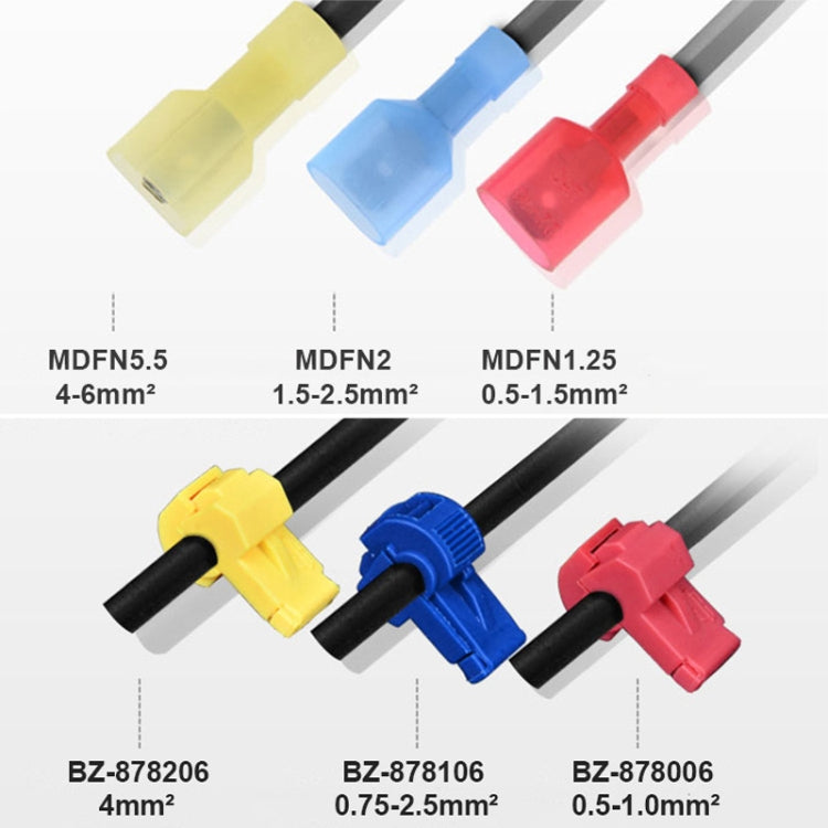 Conector de cable sin soldadura, abrazadera de empuje Universal en forma de T 120 en 1, Terminal de cableado rápido, conjunto de conectores de junta aislada