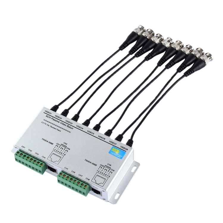Balun de vídeo pasivo HD208 HD-CVI/TVI/AHD CCTV 8CH, HD208F