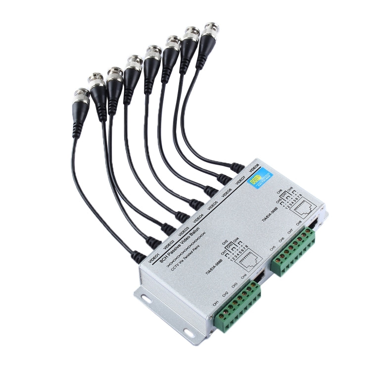 Balun de vídeo pasivo HD208 HD-CVI/TVI/AHD CCTV 8CH, HD208F