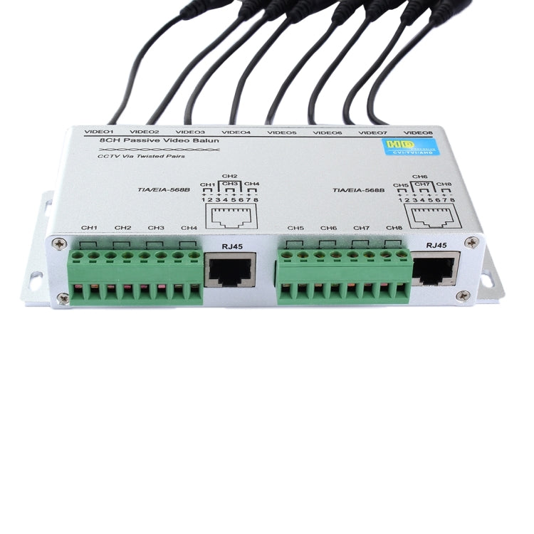 Balun de vídeo pasivo HD208 HD-CVI/TVI/AHD CCTV 8CH, HD208F