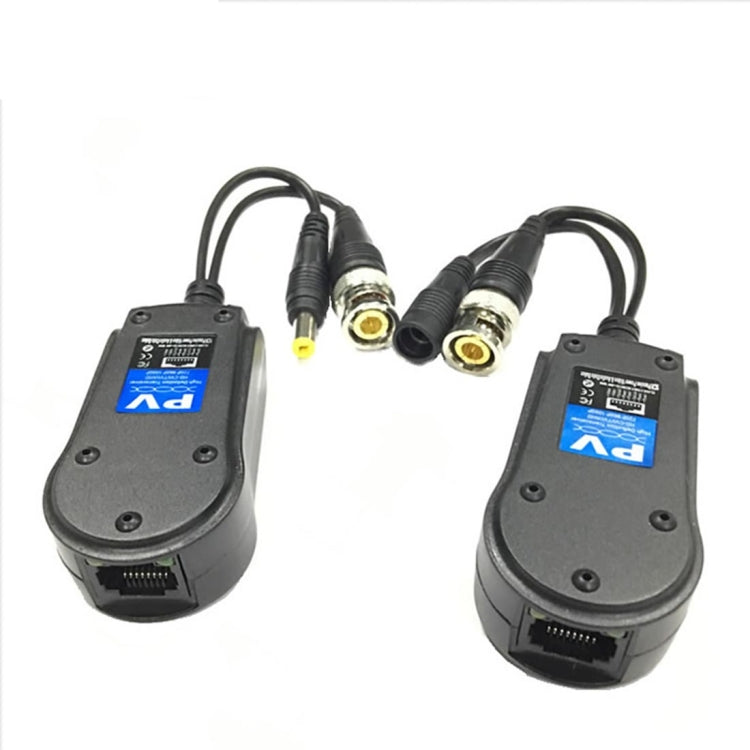 2 PCS Anpwoo 230PV Empalmable 2 en 1 Potencia + Video Balun HD-CVI/AHD/TVI Transceptor trenzado pasivo, HD-CVI/AHD/TVI