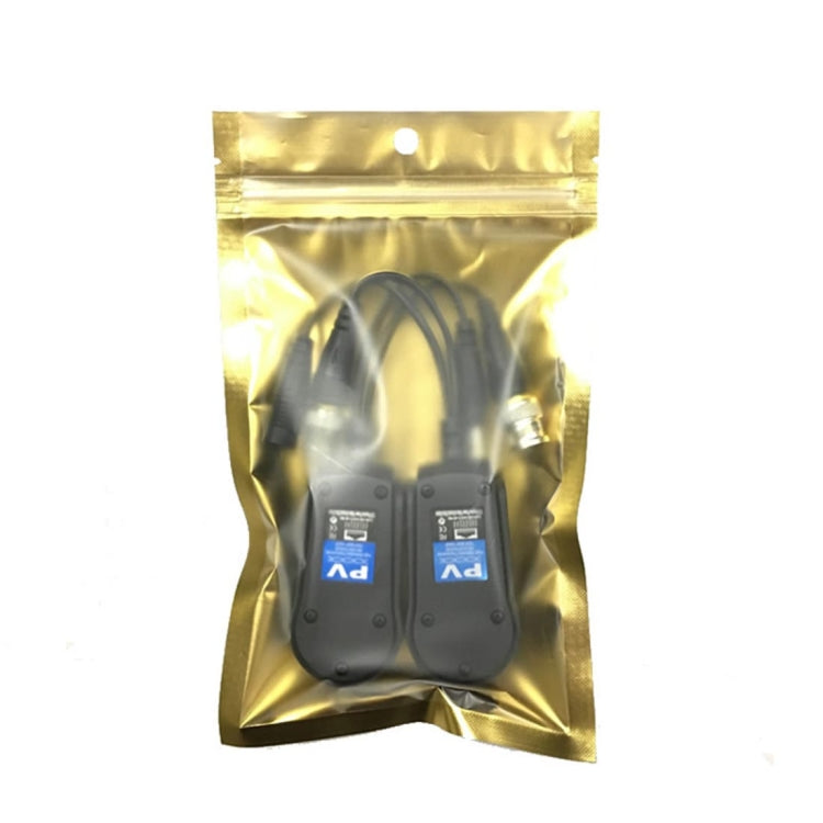 2 PCS Anpwoo 230PV Empalmable 2 en 1 Potencia + Video Balun HD-CVI/AHD/TVI Transceptor trenzado pasivo, HD-CVI/AHD/TVI