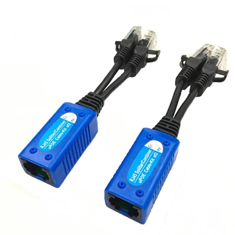2 PCS Anpwoo UPOE01 Transceptor trenzado pasivo empalmable 2 en 1 POE (alimentación + Ethernet), UPOE01