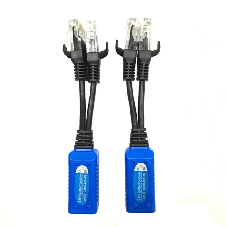2 PCS Anpwoo UPOE01 Transceptor trenzado pasivo empalmable 2 en 1 POE (alimentación + Ethernet), UPOE01