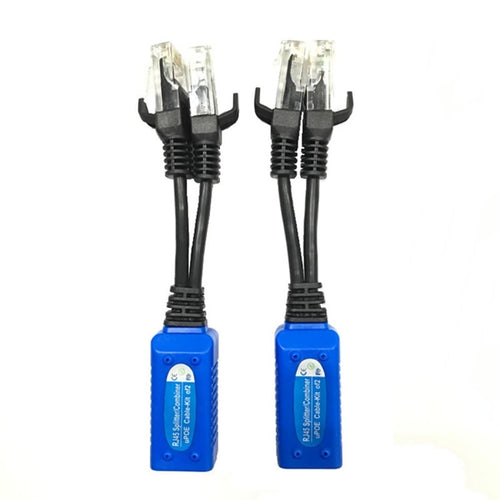 2 PCS Anpwoo UPOE01 Transceptor trenzado pasivo empalmable 2 en 1 POE (alimentación + Ethernet), UPOE01