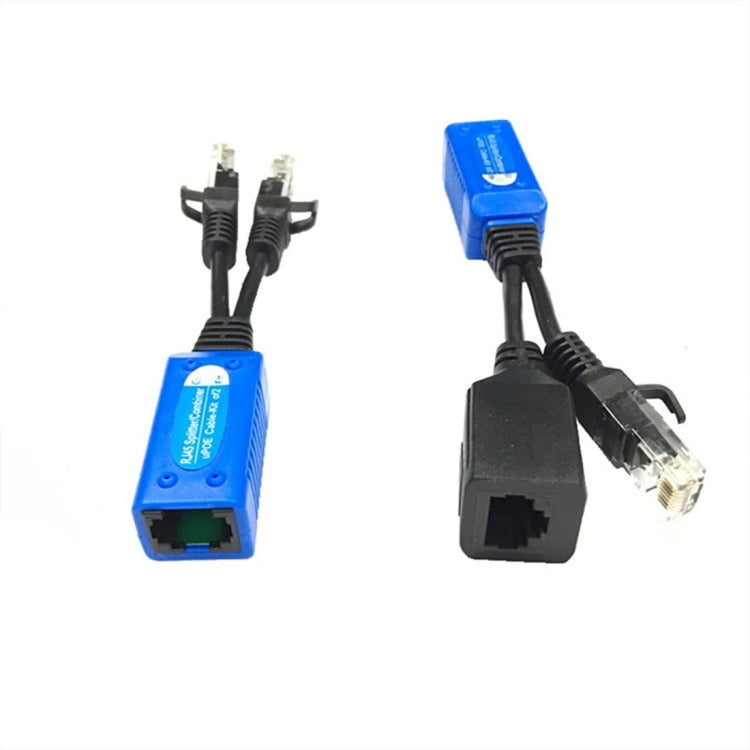 2 PCS Anpwoo UPOE02 Transceptor trenzado pasivo empalmable 2 en 1 POE (alimentación + Ethernet), UPOE02