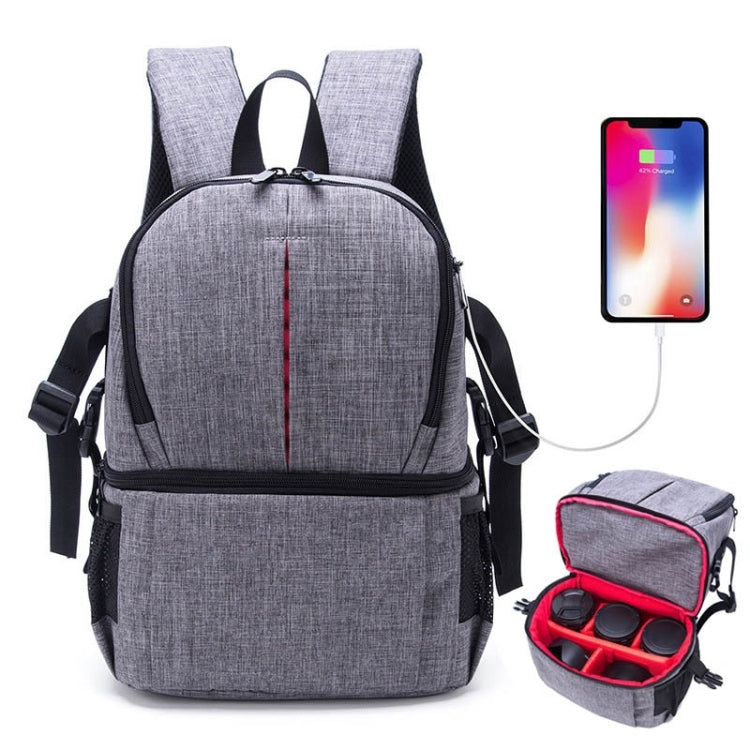 Mochila multifuncional impermeable de nailon para hombro, funda acolchada a prueba de golpes para cámara, bolsa para cámaras Nikon, Canon, DSLR