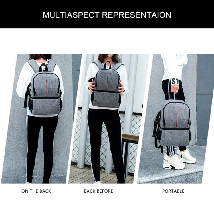 Mochila multifuncional impermeable de nailon para hombro, funda acolchada a prueba de golpes para cámara, bolsa para cámaras Nikon, Canon, DSLR