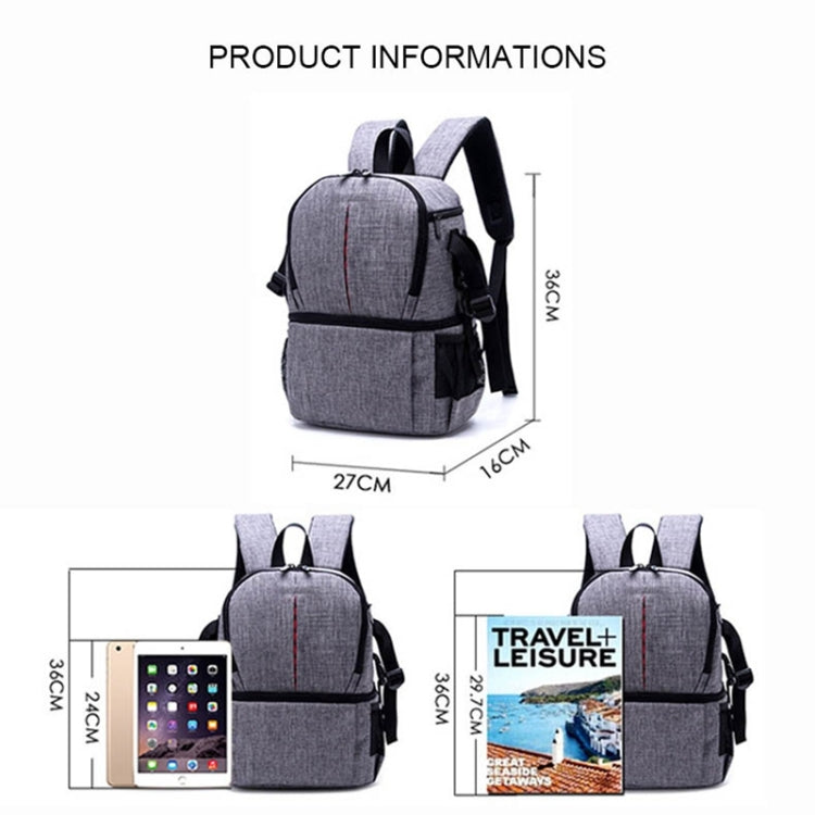 Mochila multifuncional impermeable de nailon para hombro, funda acolchada a prueba de golpes para cámara, bolsa para cámaras Nikon, Canon, DSLR