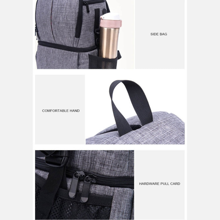Mochila multifuncional impermeable de nailon para hombro, funda acolchada a prueba de golpes para cámara, bolsa para cámaras Nikon, Canon, DSLR