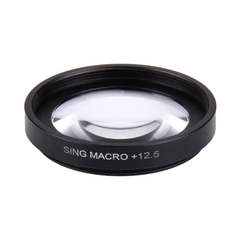 JUNESTAR Filtro de lente macro profesional 37 mm 12.5X + tapa protectora de lente para cámara de acción deportiva GoPro y Xiaomi Xiaoyi Yi, 12.5X Macro Lens