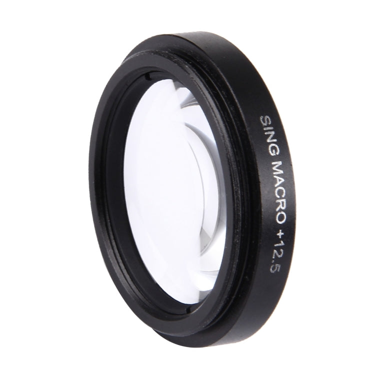 JUNESTAR Filtro de lente macro profesional 37 mm 12.5X + tapa protectora de lente para cámara de acción deportiva GoPro y Xiaomi Xiaoyi Yi, 12.5X Macro Lens