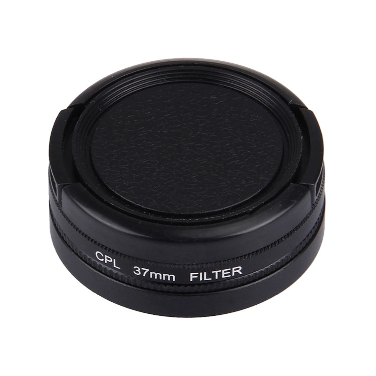 JUNESTAR para Xiaomi Xiaoyi Yi II 4K Cámara de acción deportiva Filtro CPL profesional de 37 mm + tapa protectora de lente, CPL Filter+Lens Cap