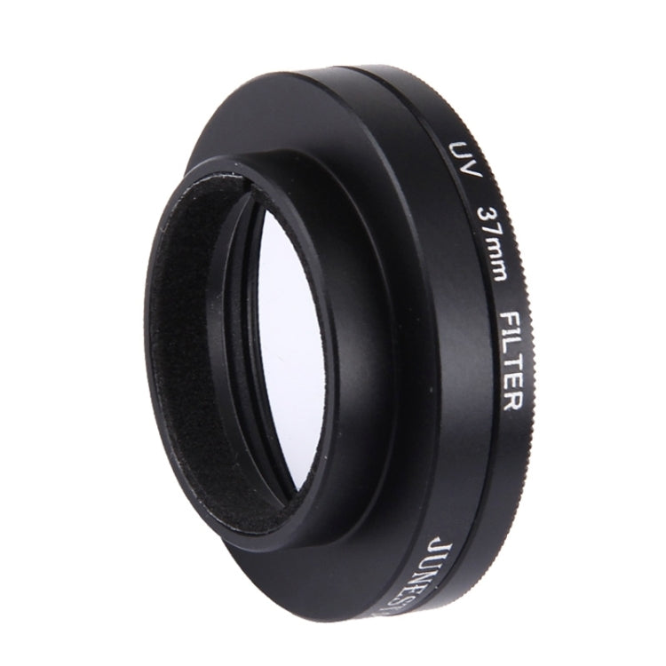 JUNESTAR para Xiaomi Xiaoyi Yi II 4K Cámara de acción deportiva Filtro UV profesional de 37 mm + tapa protectora de lente, UV Filter+Lens Cap