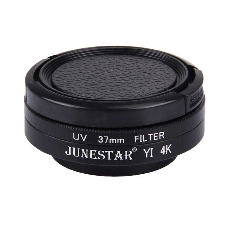 JUNESTAR para Xiaomi Xiaoyi Yi II 4K Cámara de acción deportiva Filtro UV profesional de 37 mm + tapa protectora de lente, UV Filter+Lens Cap