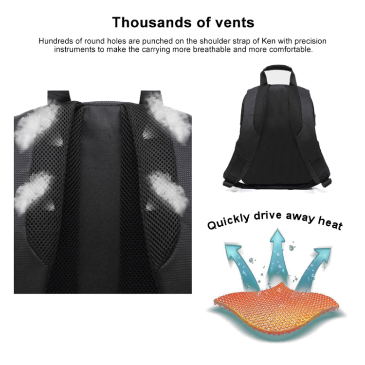 INDEPMAN DL-B012 Mochila portátil para deportes al aire libre Bolsa para cámara para GoPro, SJCAM, Nikon, Canon, Xiaomi Xiaoyi YI, Tamaño: 27,5 * 12,5 * 34 cm