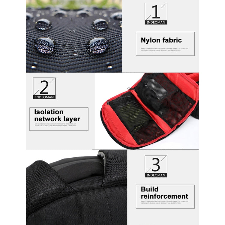 INDEPMAN DL-B012 Mochila portátil para deportes al aire libre Bolsa para cámara para GoPro, SJCAM, Nikon, Canon, Xiaomi Xiaoyi YI, Tamaño: 27,5 * 12,5 * 34 cm