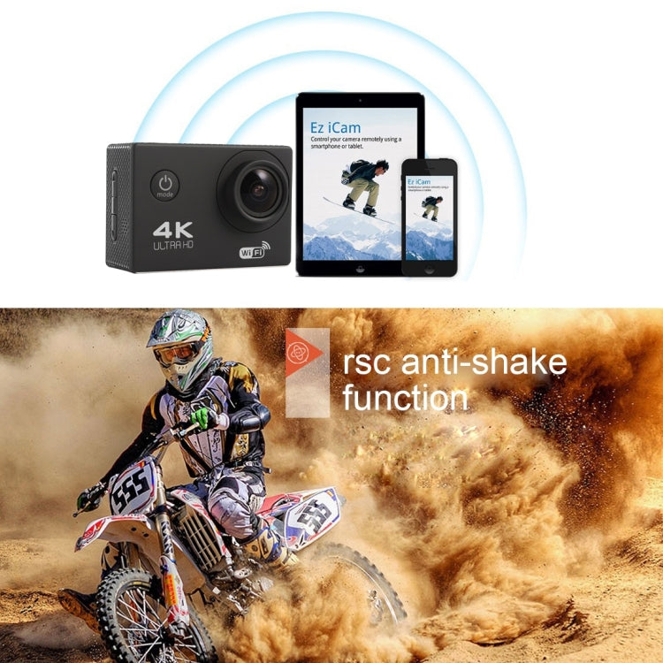 F60 Pantalla de 2,0 pulgadas Videocámara con cámara de acción deportiva WiFi gran angular de 170 grados con carcasa impermeable, compatible con tarjeta Micro SD de 64 GB, F60 (Yellow), F60 (White), F60 (Silver), F60 (Magenta), F60 (Blue), F60 (Gold)   ...