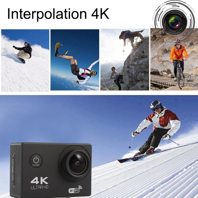 F60 Pantalla de 2,0 pulgadas Videocámara con cámara de acción deportiva WiFi gran angular de 170 grados con carcasa impermeable, compatible con tarjeta Micro SD de 64 GB, F60 (Yellow), F60 (White), F60 (Silver), F60 (Magenta), F60 (Blue), F60 (Gold)   ...