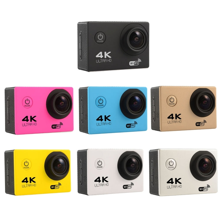 F60 Pantalla de 2,0 pulgadas Videocámara con cámara de acción deportiva WiFi gran angular de 170 grados con carcasa impermeable, compatible con tarjeta Micro SD de 64 GB, F60 (Yellow), F60 (White), F60 (Silver), F60 (Magenta), F60 (Blue), F60 (Gold)   ...