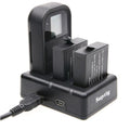 Cargador de Baterías Dual + Cargador de Mando a Distancia con Cable USB para GoPro HERO7 Black /6 /5 (AHDBT-501), Pilas no incluidas, Battery+Remote Control Charger