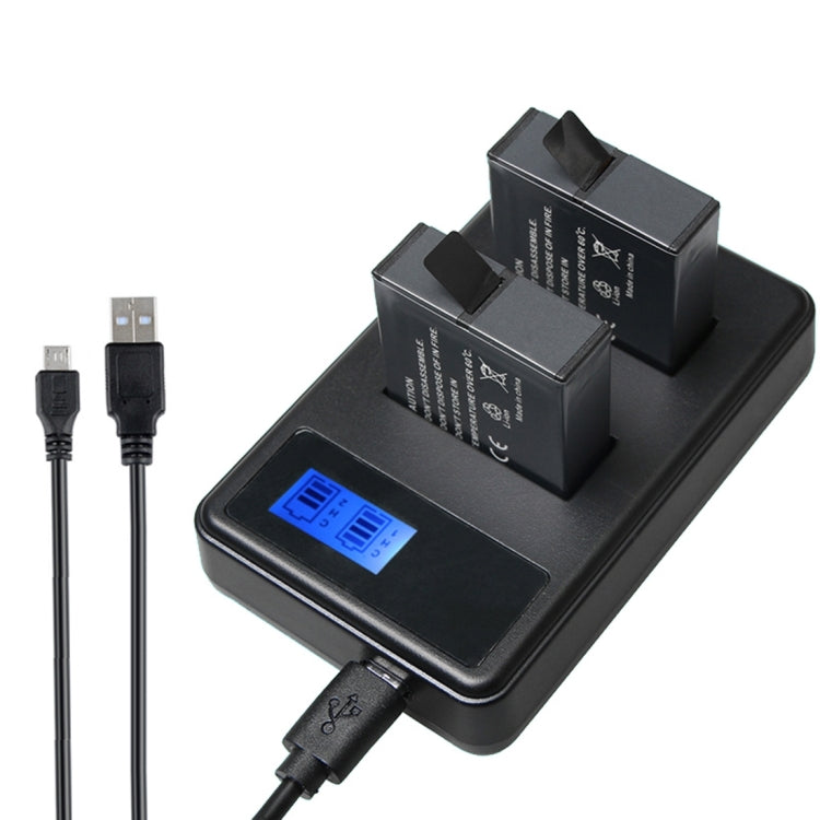 Cargador de baterías duales con pantalla LCD AHDBT-501 para GoPro HERO5 con capacidad de carga de pantallas, For GoPro HERO5