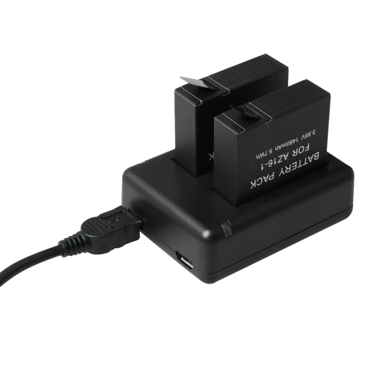 BC-AZ16 Cámara Digital Cargador de Baterías Dual USB para Xiaomi Xiaoyi II 4K, For Xiaomi Xiaoyi II 4K