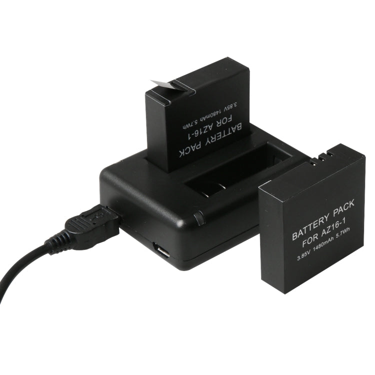 BC-AZ16 Cámara Digital Cargador de Baterías Dual USB para Xiaomi Xiaoyi II 4K, For Xiaomi Xiaoyi II 4K