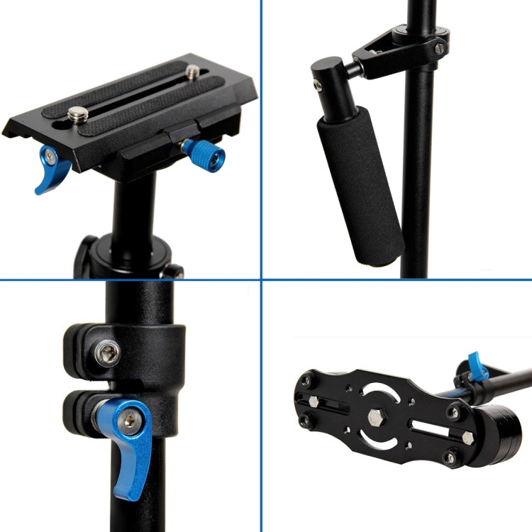 YELANGU S60L Estabilizador de mano de aluminio de 61 cm para cámara DSLR DV