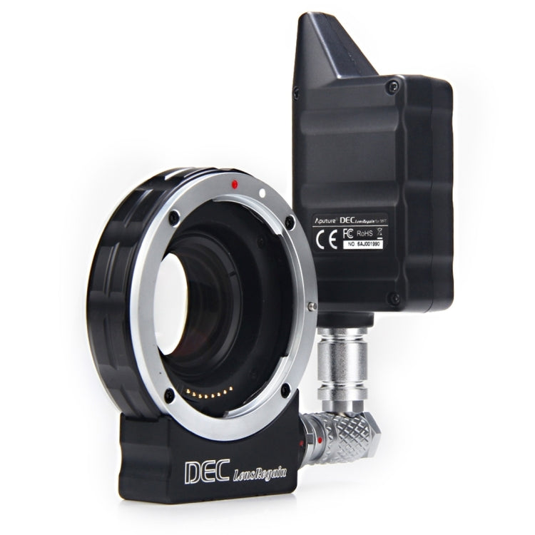 Aputure DEC LensRegain Adaptador de lente de enfoque de seguimiento remoto inalámbrico para cámara MFT, adaptador reductor focal 0.75X