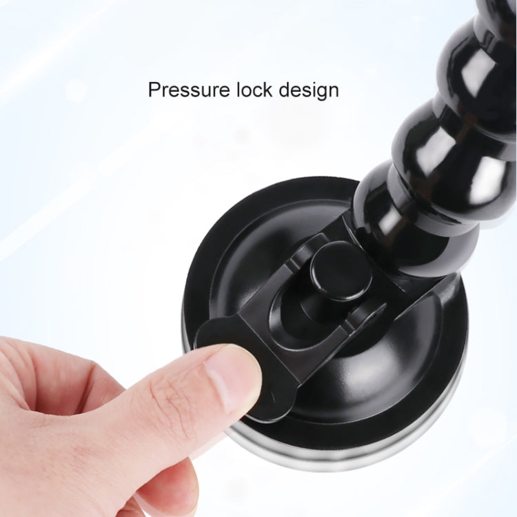 Soporte de abrazadera flexible con mordazas de ventosa extendidas y abrazadera para teléfono con zapata fría, Extended Suction Cup Mount with Cold Shoe Phone Clamp