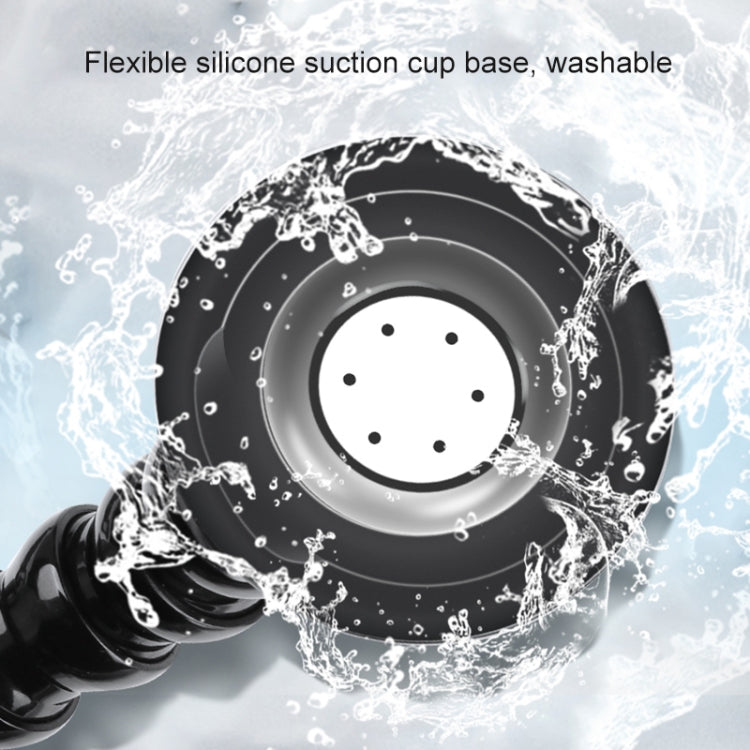 Soporte de abrazadera flexible con mordazas de ventosa extendidas y abrazadera para teléfono con zapata fría, Extended Suction Cup Mount with Cold Shoe Phone Clamp