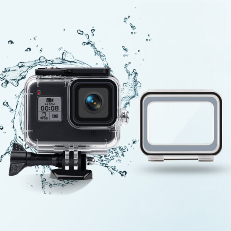 Funda Impermeable 45m + Tapa Trasera Táctil para GoPro HERO8 Negra, Case + Touch Cover for GoPro8