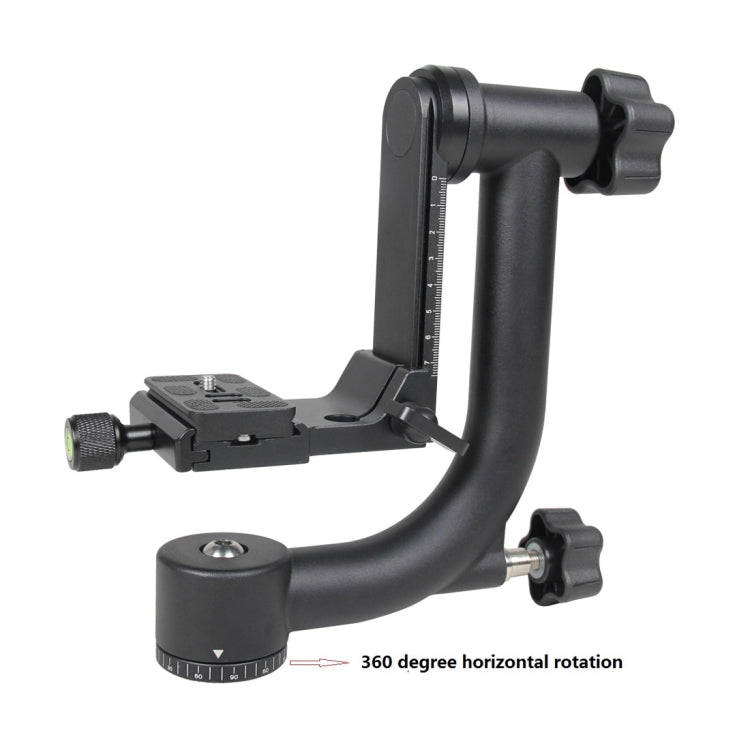 YELANGU Cabezal de trípode cardán horizontal de 360 grados para cámaras domésticas DV y SLR, YLG0401E