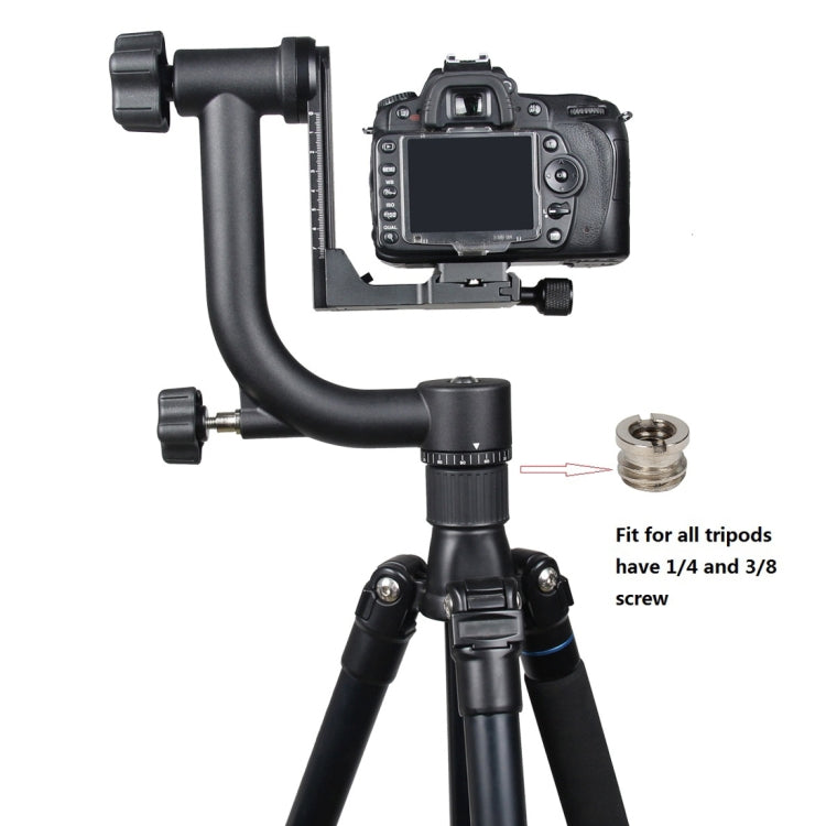 YELANGU Cabezal de trípode cardán horizontal de 360 grados para cámaras domésticas DV y SLR, YLG0401E