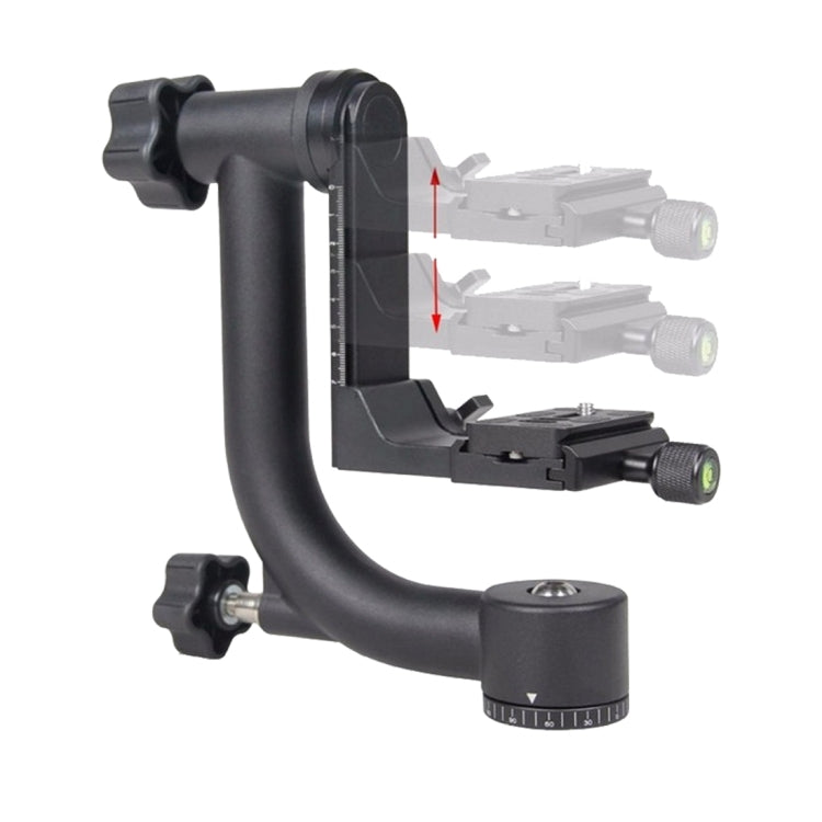 YELANGU Cabezal de trípode cardán horizontal de 360 grados para cámaras domésticas DV y SLR, YLG0401E
